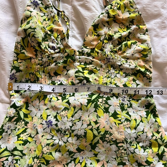 Urban Outfitters Floral V neck Spaghetti Strap Midi Dress with Slit. Small - Picture 9 of 11